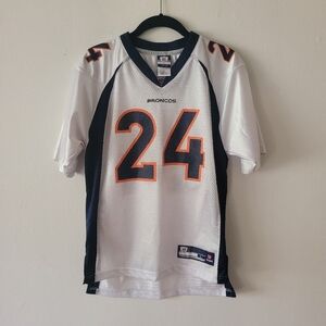 Broncos Kids NFL Equipment Jersey #24 Bailey Large‎ 14-16 Navy Orange White